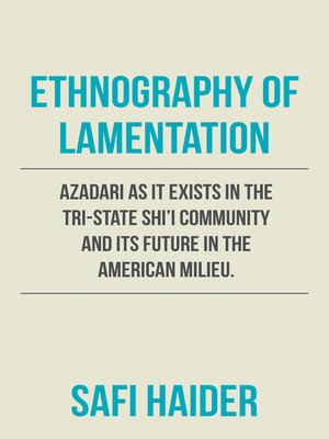 cover image of Ethnography of Lamentation